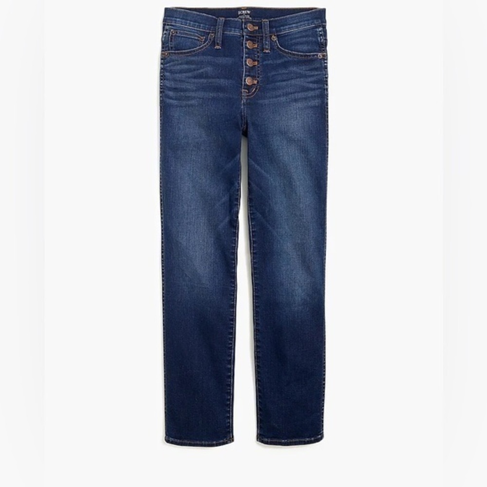 J CREW vintage Straight Jean with (4)button fly in stormy ink Size 28 EUC